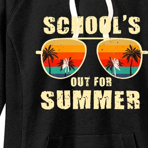 Retro Schools Out For Summer Last Day Of School Teacher Women's Fleece Hoodie