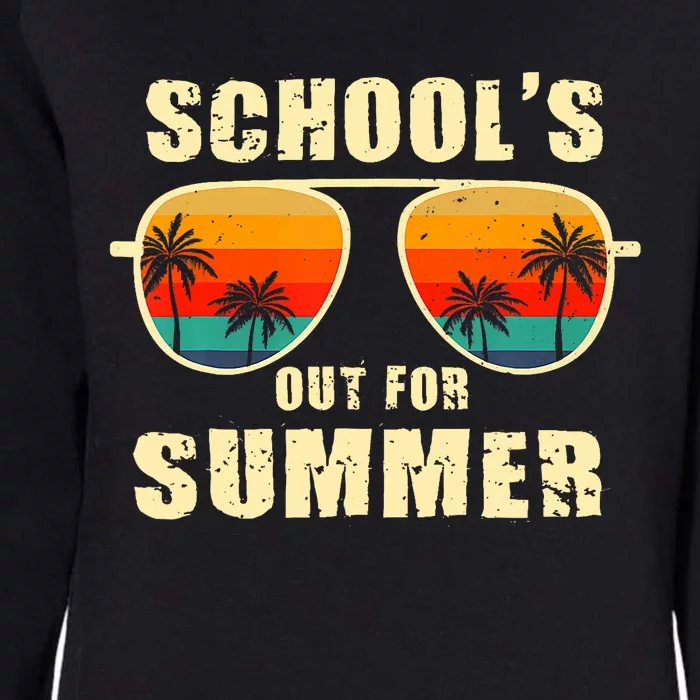 Retro Schools Out For Summer Last Day Of School Teacher Womens California Wash Sweatshirt