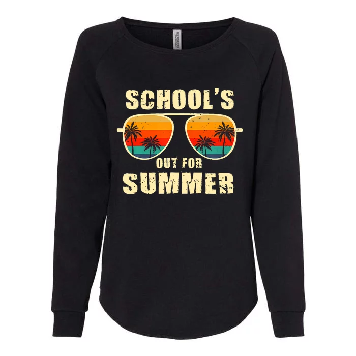 Retro Schools Out For Summer Last Day Of School Teacher Womens California Wash Sweatshirt