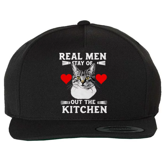 Real Stay Out Of The Kitchen Funny Cat Cool Gift Wool Snapback Cap