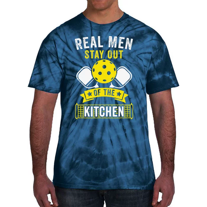 Real Stay Out Of The Kitchen Funny Pickleball Tie-Dye T-Shirt