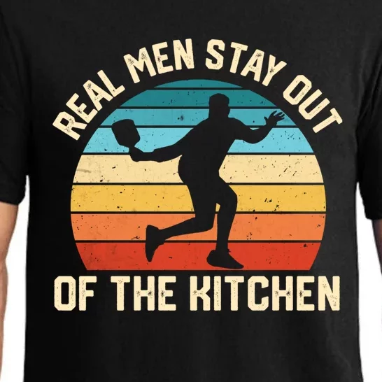 Real Stay Out Of The Kitchen Funny Pickleball Retro Cute Gift Pajama Set