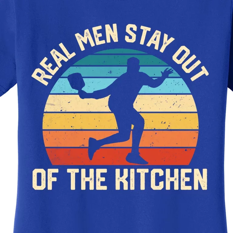 Real Stay Out Of The Kitchen Funny Pickleball Retro Cute Gift Women's T-Shirt