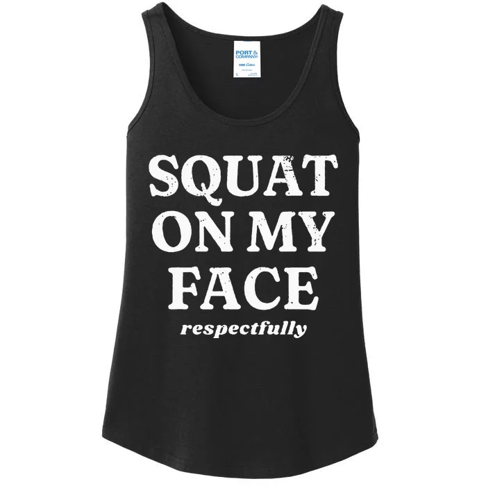 retro Squat On My Face Respectfully Ladies Essential Tank