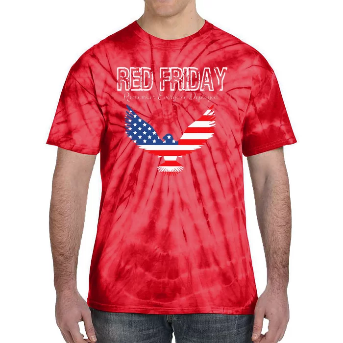 R.E.D. Support Our Troops Wear Red On Friday Tie-Dye T-Shirt