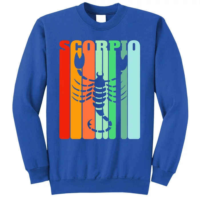 Retro Scorpio October November Astrology Symbol Gift Tall Sweatshirt