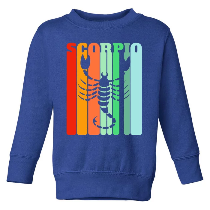 Retro Scorpio October November Astrology Symbol Gift Toddler Sweatshirt