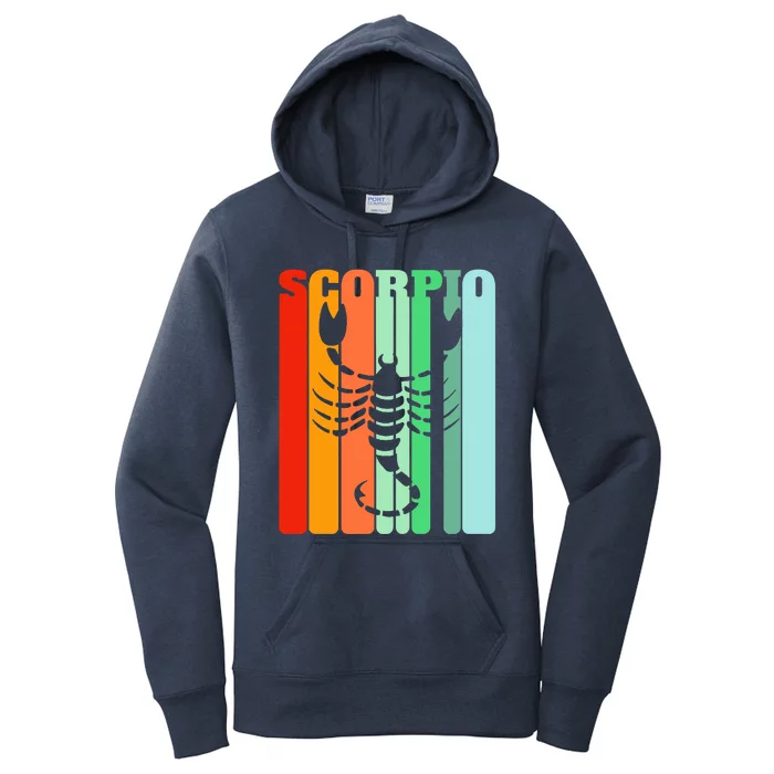 Retro Scorpio October November Astrology Symbol Gift Women's Pullover Hoodie