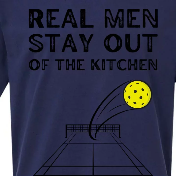 Real Stay Out Of The Kitchen Pickleball Net Court Meaningful Gift Sueded Cloud Jersey T-Shirt