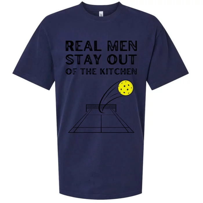 Real Stay Out Of The Kitchen Pickleball Net Court Meaningful Gift Sueded Cloud Jersey T-Shirt