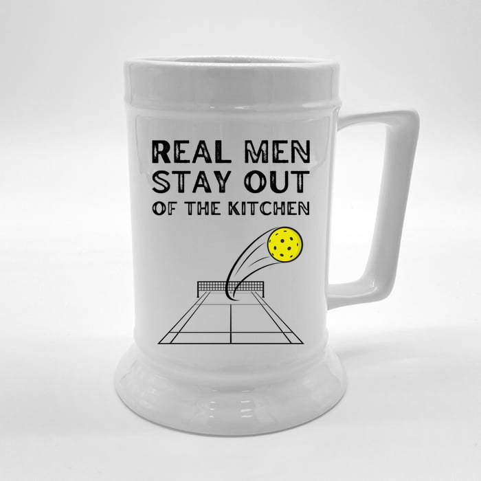 Real Stay Out Of The Kitchen Pickleball Net Court Meaningful Gift Front & Back Beer Stein