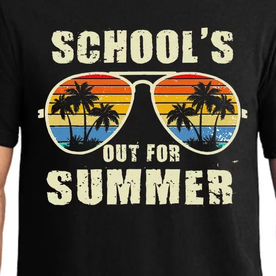 Retro Schools Out For Summer Last Day Of School Teacher Boy Pajama Set