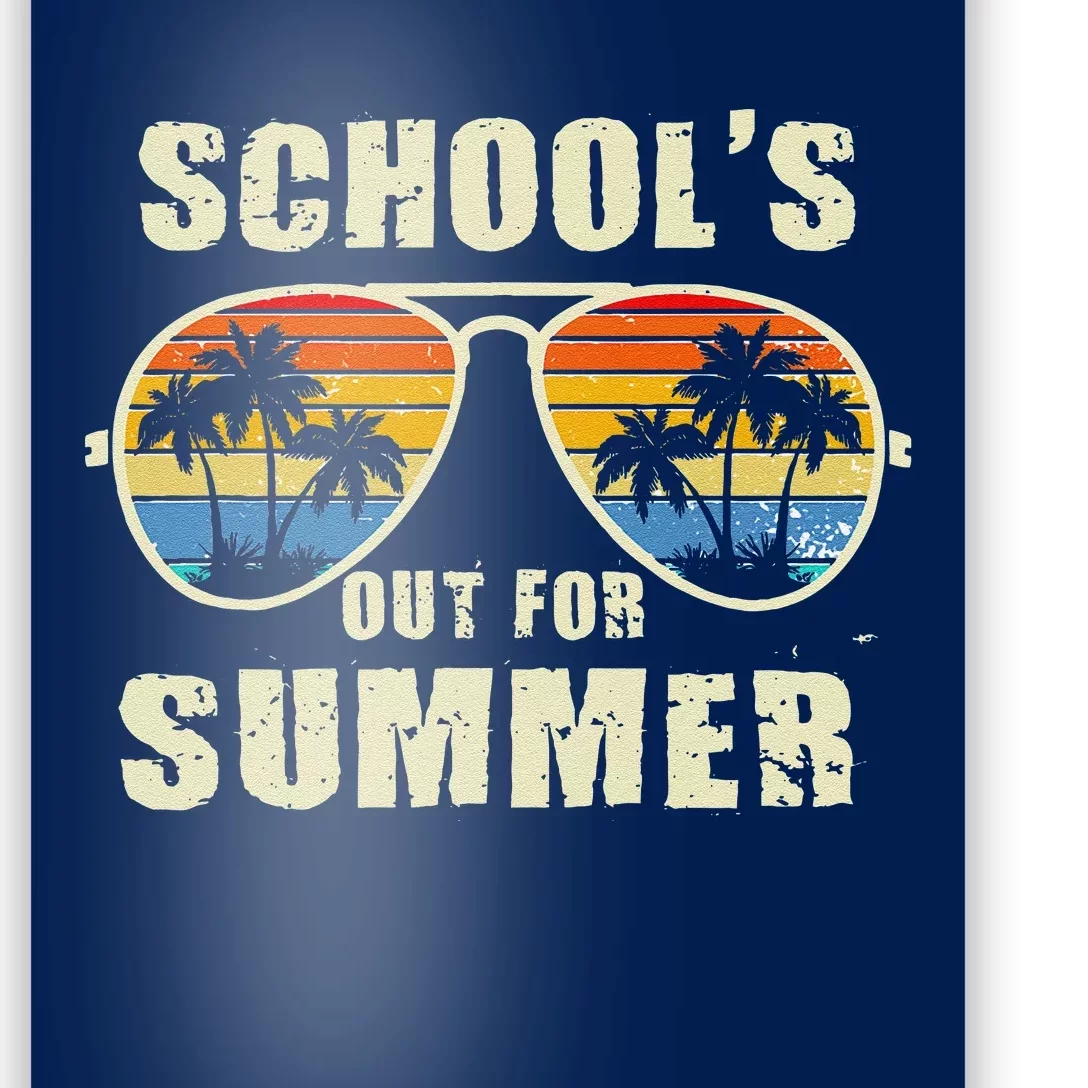 Retro Schools Out For Summer Last Day Of School Teacher Boy Poster