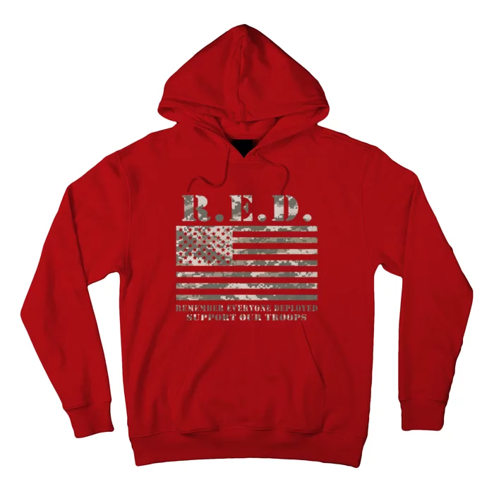 RED Support Our Troops Wear Red On Friday Military Hoodie