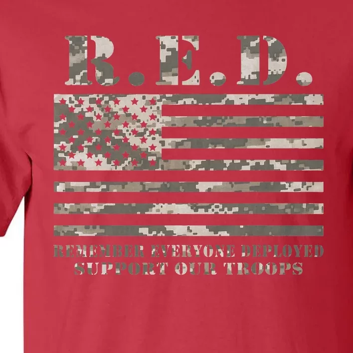 RED Support Our Troops Wear Red On Friday Military Tall T-Shirt