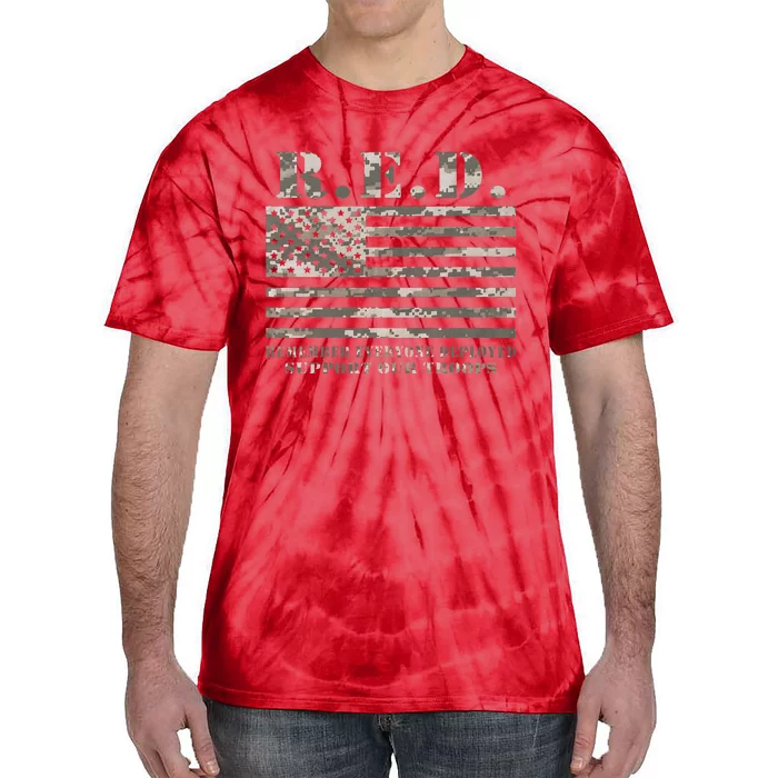 RED Support Our Troops Wear Red On Friday Military Tie-Dye T-Shirt