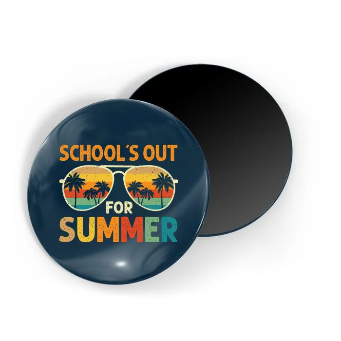 Retro Schools Out For Summer Last Day Of School Teacher Boy Magnet