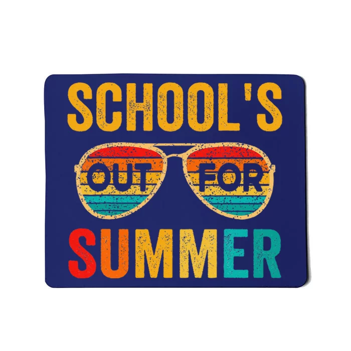 Retro Schools Out For Summer Last Day Of School Teacher Boy Mousepad