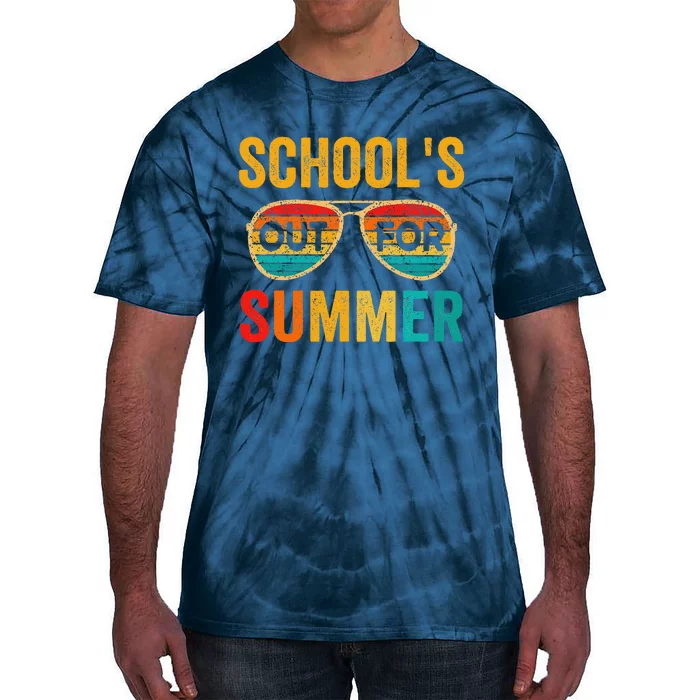 Retro Schools Out For Summer Last Day Of School Teacher Boy Tie-Dye T-Shirt