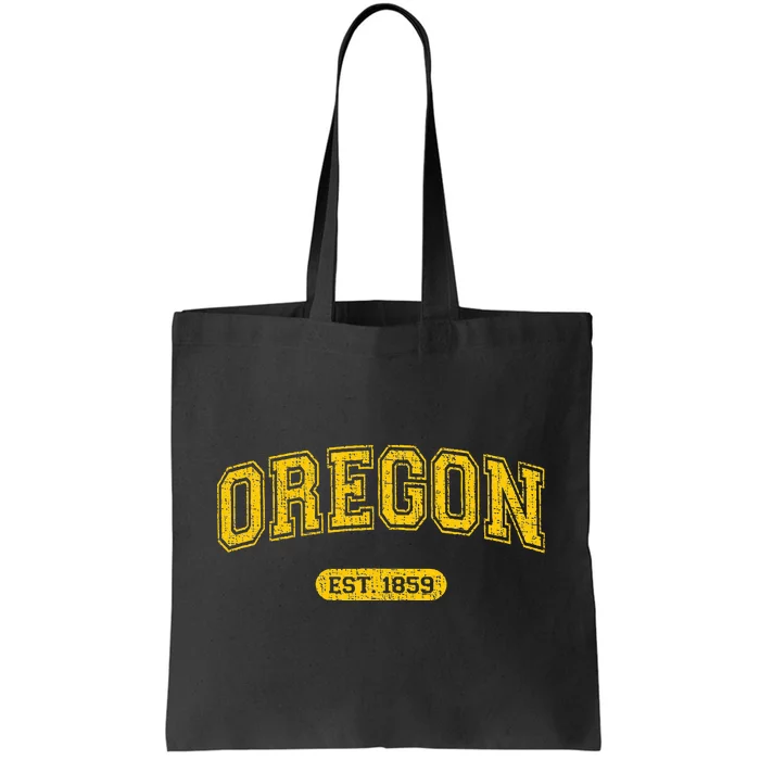 Retro Schoolstyle Oregon 1859 Distressed Tote Bag