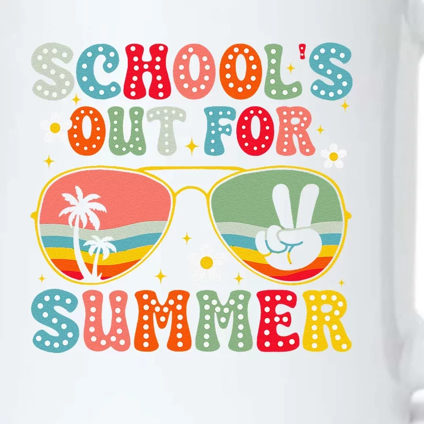 Retro Schools Out For Summer Last Day Of School Teacher Black Color Changing Mug