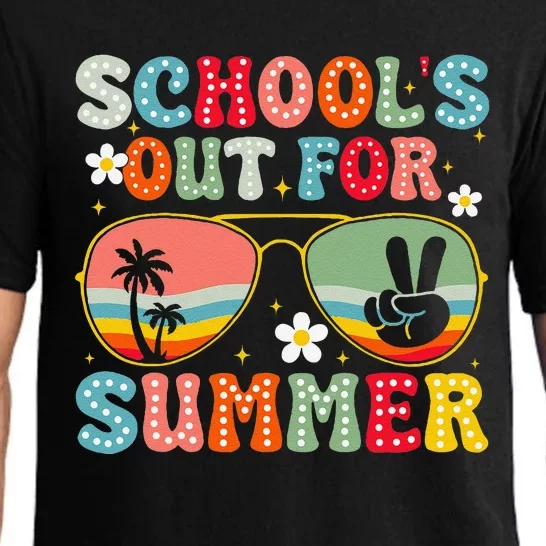 Retro Schools Out For Summer Last Day Of School Teacher Pajama Set