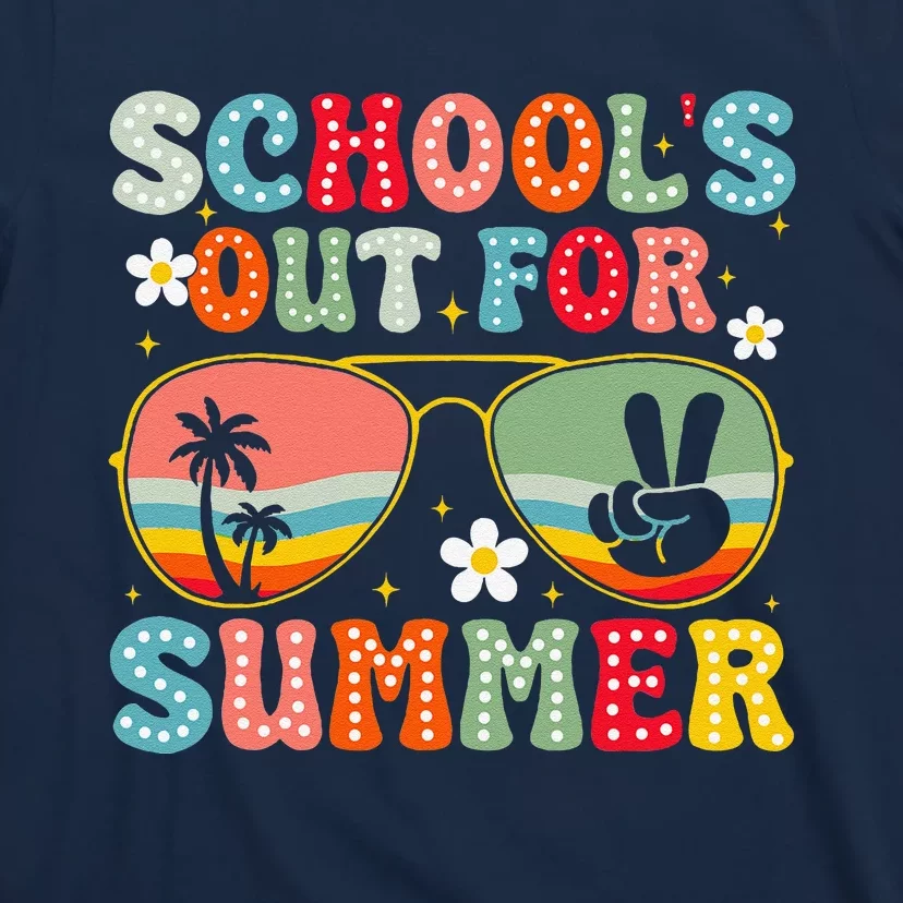 Retro Schools Out For Summer Last Day Of School Teacher T-Shirt