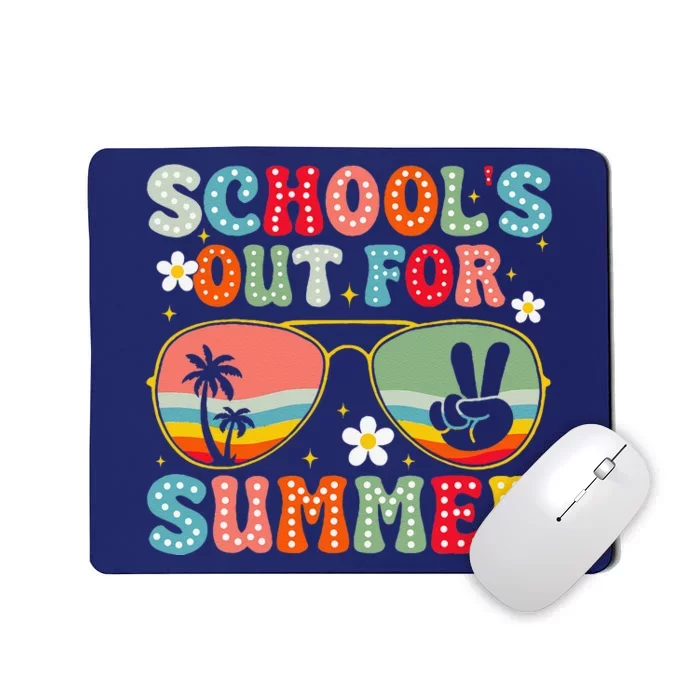 Retro Schools Out For Summer Last Day Of School Teacher Mousepad