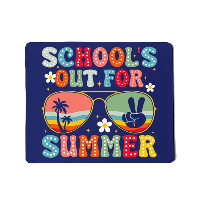 Retro Schools Out For Summer Last Day Of School Teacher Mousepad