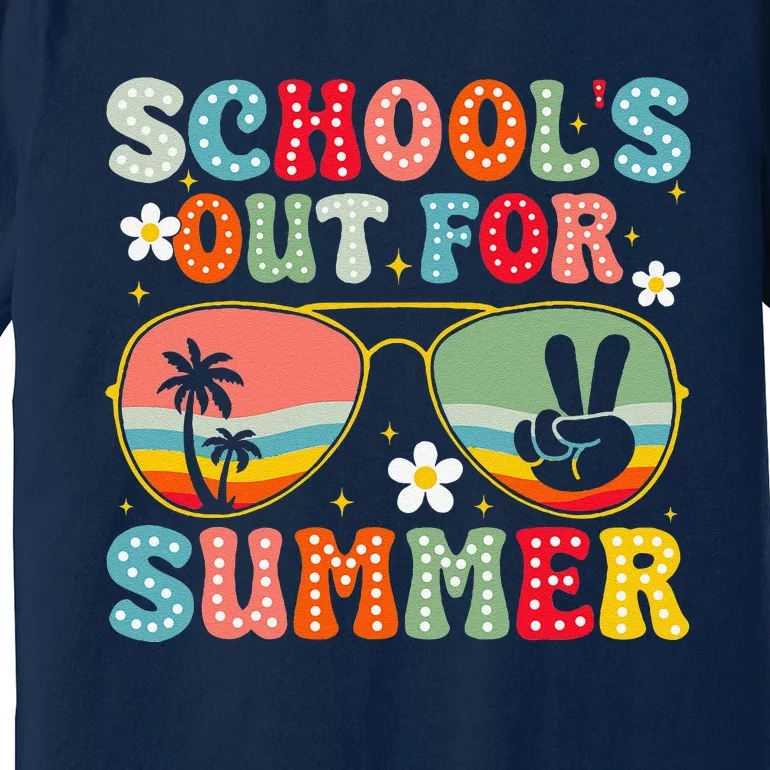 Retro Schools Out For Summer Last Day Of School Teacher Premium T-Shirt