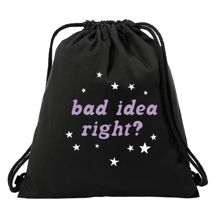 Retro Star Olivia Bad Idea Right Drawstring Bag