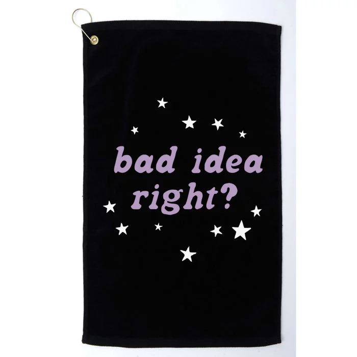 Retro Star Olivia Bad Idea Right Platinum Collection Golf Towel