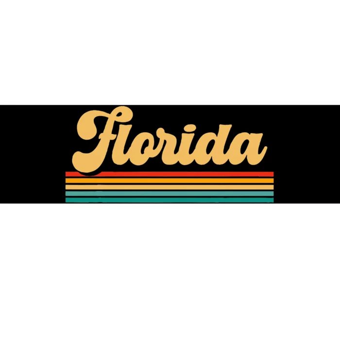 Retro State Of Florida Bumper Sticker