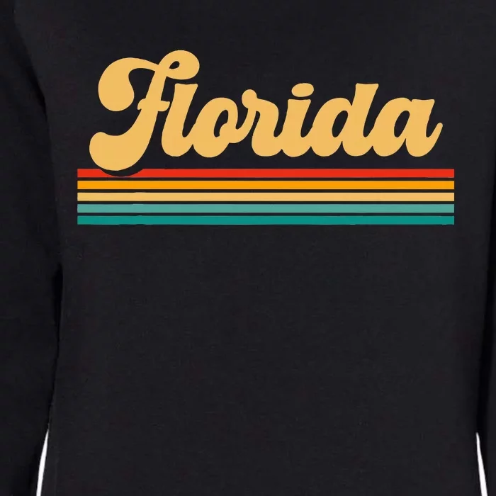 Retro State Of Florida Womens California Wash Sweatshirt