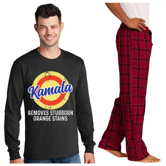 Removes Stubborn Orange Stains Funny Kamala 2024 Election Long Sleeve Pajama Set