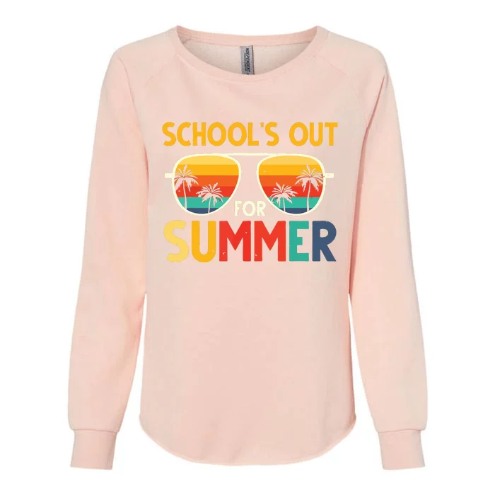 Retro Schools Out For Summer Last Day Of School Teacher Boy Womens California Wash Sweatshirt