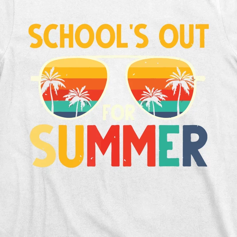 Retro Schools Out For Summer Last Day Of School Teacher Boy T-Shirt