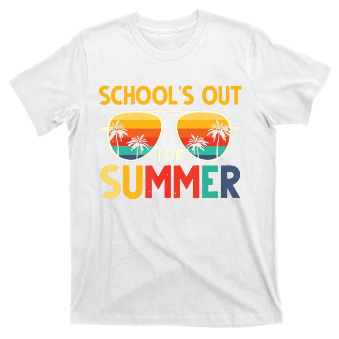 Retro Schools Out For Summer Last Day Of School Teacher Boy T-Shirt