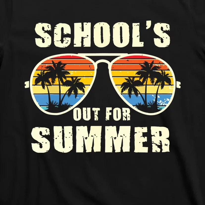 Retro Schools Out For Summer Last Day Of School Teacher Boy T-Shirt