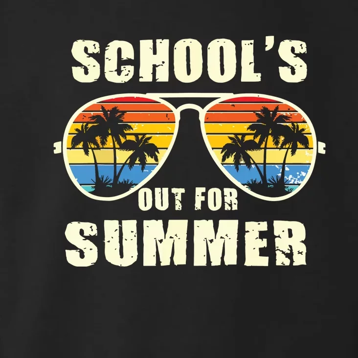 Retro Schools Out For Summer Last Day Of School Teacher Boy Toddler Hoodie