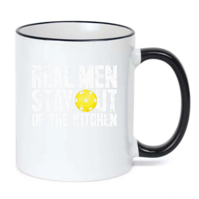 Real Stay Out Of The Kitchen Funny Pickleball Black Color Changing Mug