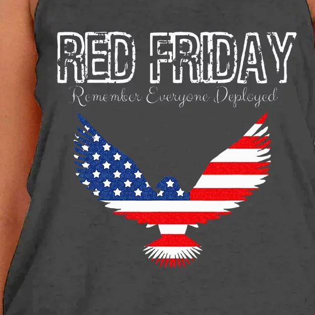 R.E.D. Support Our Troops Wear Red On Friday Women's Knotted Racerback Tank