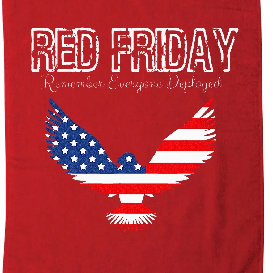 R.E.D. Support Our Troops Wear Red On Friday Platinum Collection Golf Towel