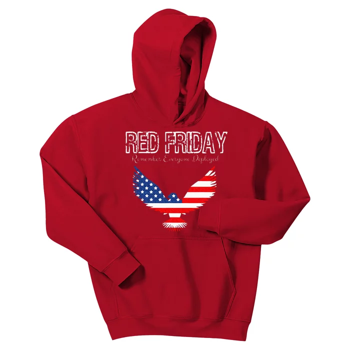 R.E.D. Support Our Troops Wear Red On Friday Kids Hoodie