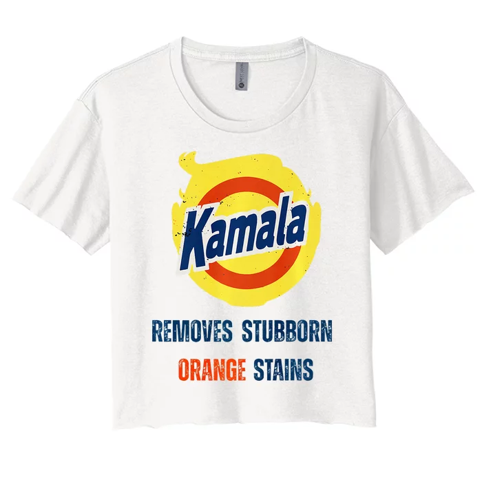 Removes Stubborn Orange Stains Anti Trump Kamala Harris Premium Women's Crop Top Tee