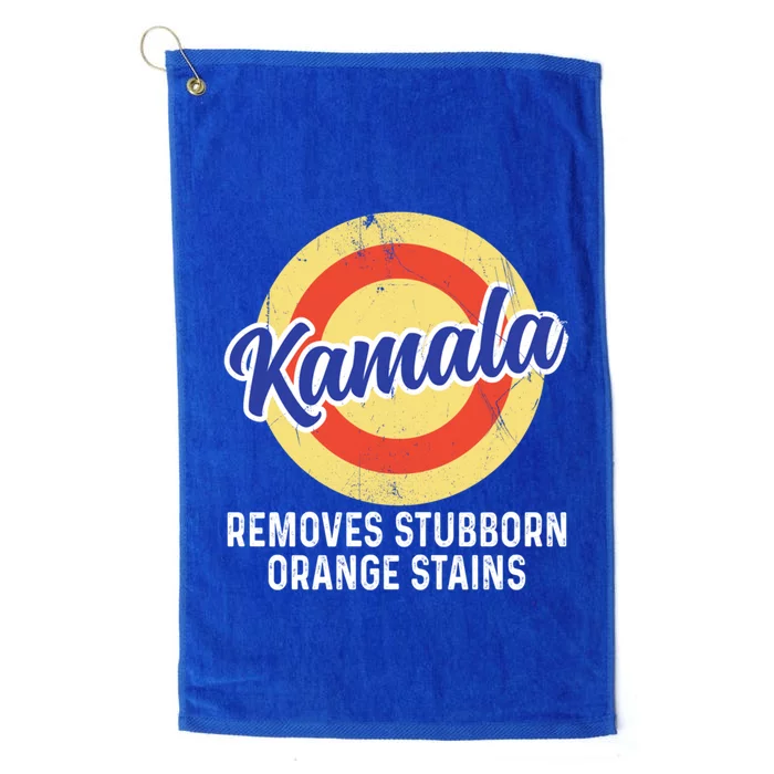 Removes Stubborn Orange Stains Funny Kamala 2024 Election Gift Platinum Collection Golf Towel