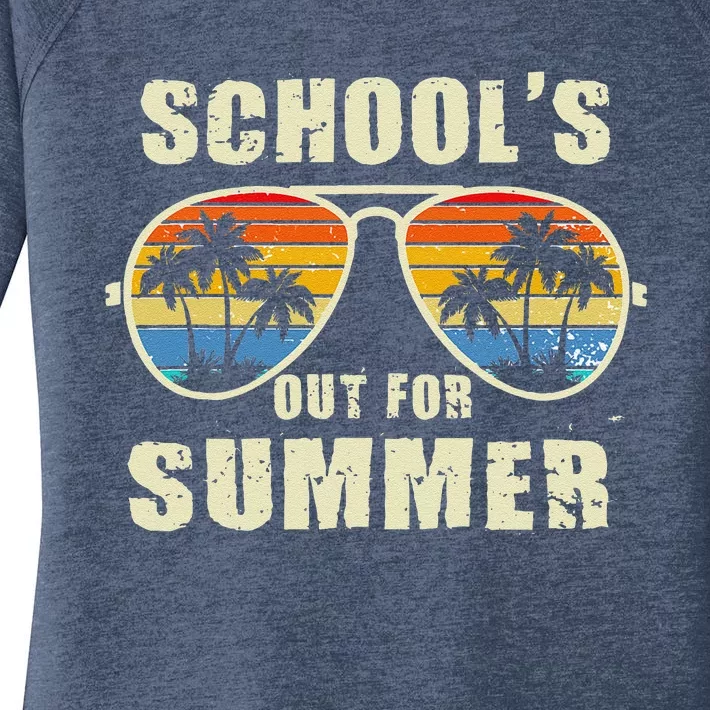 Retro Schools Out For Summer Last Day Of School Teacher Boy Women's Perfect Tri Tunic Long Sleeve Shirt