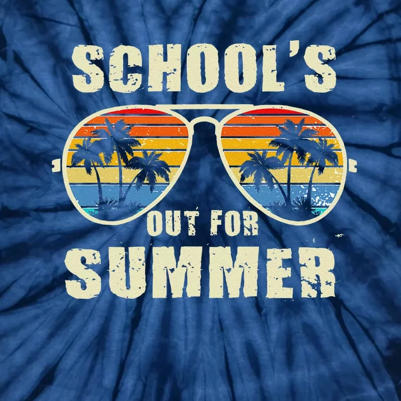 Retro Schools Out For Summer Last Day Of School Teacher Boy Tie-Dye T-Shirt