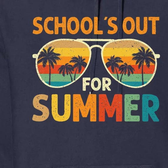 Retro Schools Out For Summer Last Day Of School Teacher Boy Premium Hoodie