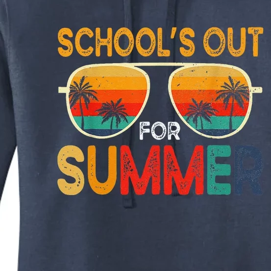 Retro Schools Out For Summer Last Day Of School Teacher Boy Cute Women's Pullover Hoodie